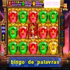 bingo de palavras cha de bebe